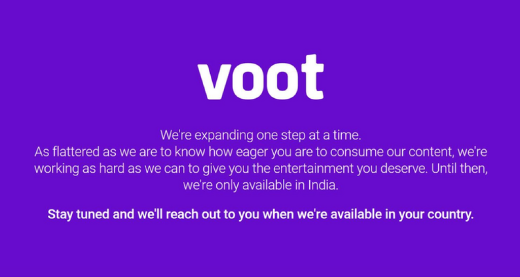 voot outside India